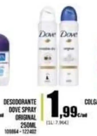 Family Cash Desodorante Dove Spray Original 250ml oferta