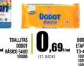 Family Cash Toallitas Dodot Básico 54ud oferta