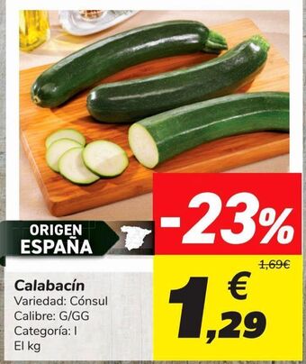Carrefour Calabacín oferta
