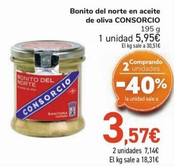 Carrefour Bonito del norte en aceite de oliva consorcio oferta
