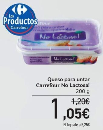 Carrefour Queso para untar carrefour no lactosa! oferta