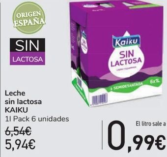 Carrefour Leche sin lactosa kaiku oferta