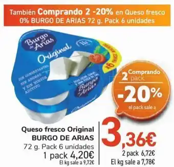 Carrefour Queso freso original burgo de arias oferta