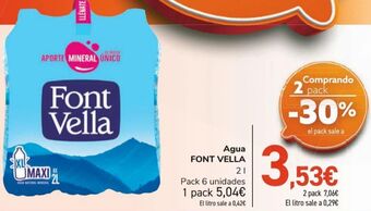 Carrefour Agua font vella oferta