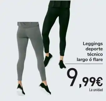 Carrefour Legging deporte técnico largo ó flare oferta
