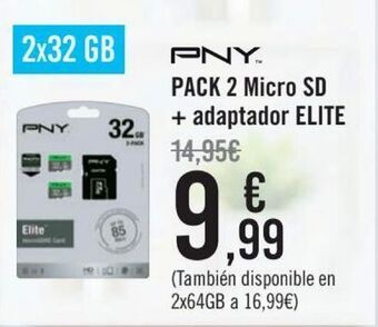 Carrefour Pny pack 2 micro sd + adaptador elite oferta