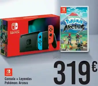 Carrefour Consola + leyendas pokémon: arceus oferta
