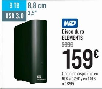 Carrefour Wd disco duro elements oferta