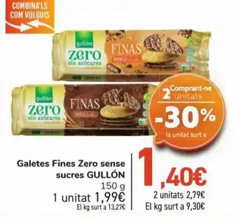 Carrefour Galletas finas zero sin azúcares gullón oferta