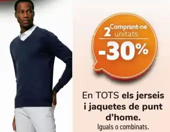 Carrefour En todos los jersey y chaquetas de punto de hombre oferta