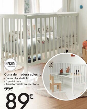 Carrefour Cuna de madera colecho oferta