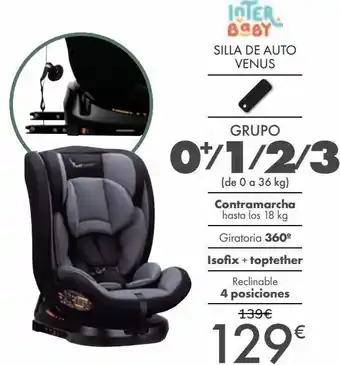 Carrefour Inter baby silla de auto venus oferta