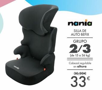 Carrefour Nania silla de auto befix oferta