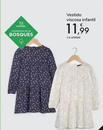 Carrefour Vestido viscosa infantil oferta