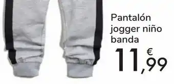 Carrefour Pantalón jogger niño banda oferta