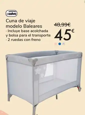 Carrefour Asalvo cuna de viaje modelos baleares oferta