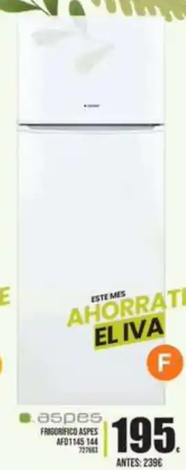 Family Cash Aspes Frigorífico Aspes AFD1145 144 oferta