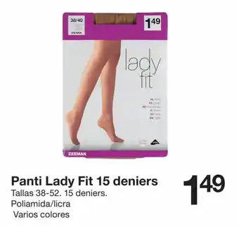 Zeeman Panti Lady Fit 15 deniers Poliamida/licra oferta