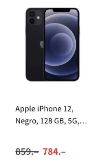 MediaMarkt Apple iPhone 12 Negro, 128GB, 5G oferta