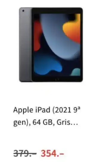 MediaMarkt Apple iPad (2021 9 gen), 64GB, Gris oferta