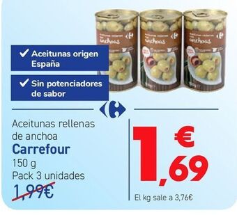 Carrefour Aceitunas rellenas de anchoa carrefour oferta