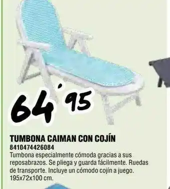 Optimus Tumbona Caiman Con Cojin oferta