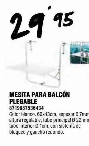 Optimus Mesita Para Balcón Plegable oferta