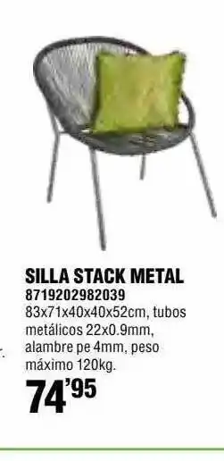 Optimus Silla Stack Metal oferta
