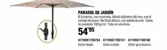 Optimus Parasol De Jardin oferta