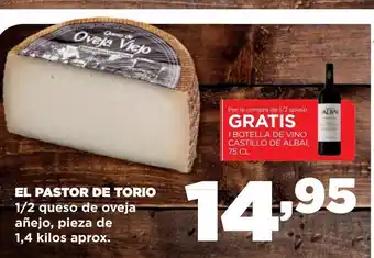 Alimerka Queso de oveja el pastor de torio oferta