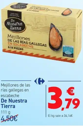 Carrefour Mejillones de las rías gallegas en escabeche de nuestra tierra oferta