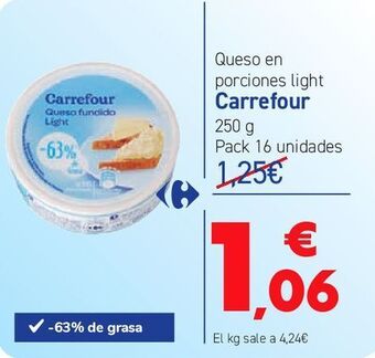 Carrefour Queso en porciones light carrefour oferta