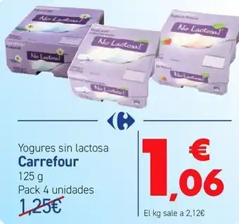 Carrefour Yogures sin lactosa carrefour oferta