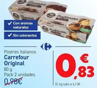 Carrefour Postres italianos carrefour original oferta