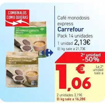 Carrefour Café monodosis express carrefour oferta