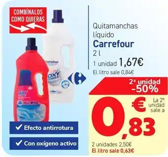 Carrefour Quitamanchas líquido carrefour oferta
