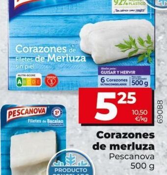 Maxi Dia Corazones de merluza pescanova 500g oferta