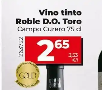 Maxi Dia Vino tinto roble do toro campo curero 75cl oferta