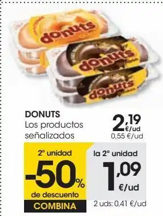 Eroski Los productos señalizados donuts oferta