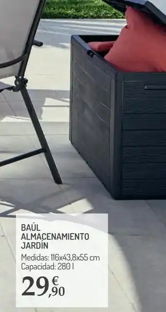 Carrefour Baúl almacenamiento jardín oferta