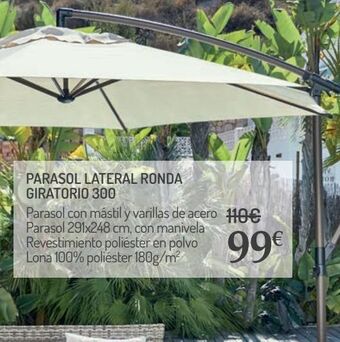 Carrefour Parasol lateral ronda giratorio 300 oferta