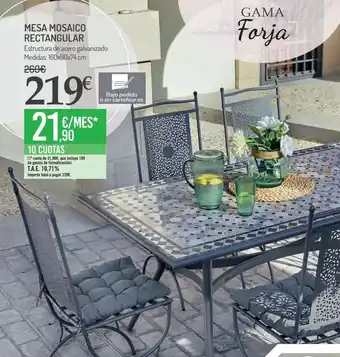 Carrefour Mesa mosaico rectangular oferta