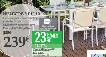 Carrefour Mesa extgensible tello oferta