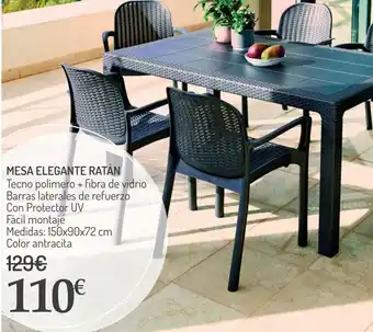 Carrefour Mesa elegante ratán oferta