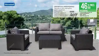 Carrefour Conjunto de jardín menorca oferta