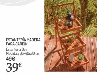 Carrefour Estantería madera para jardín oferta