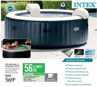 Carrefour Spa hinchable 4 personas ''intex'' oferta