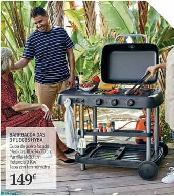 Carrefour Barbacoa gas 3 fuegos hyba oferta