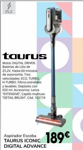 Conforama Aspirador escoba taurus oferta
