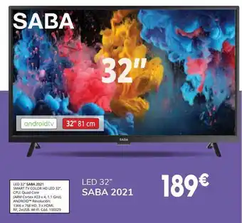 Conforama Tv led 32'' saba oferta